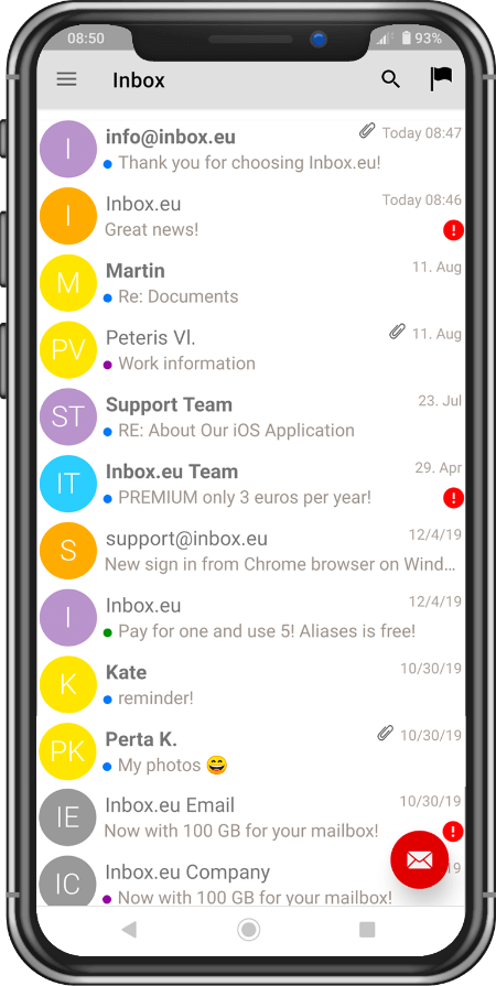 Решение для Вашего бизнеса - доменная э-почта - Inbox.eu